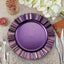 6-Pack Acrylic Plastic Round Charger Plates 13" in Purple with Gold Brushed Wavy Scalloped Rim, Decorative Dinner Party Charger Tableware