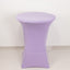 Spandex 30" Round Cocktail Table Cover Lavender Lilac - Easy to Maintain Stretch Fitted Highboy Tablecloth