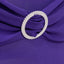 Stretch Spandex Chair Cover Purple for Folding Chairs - Secure Fit Slipcover with Silver Rhinestone Buckled Sash Band