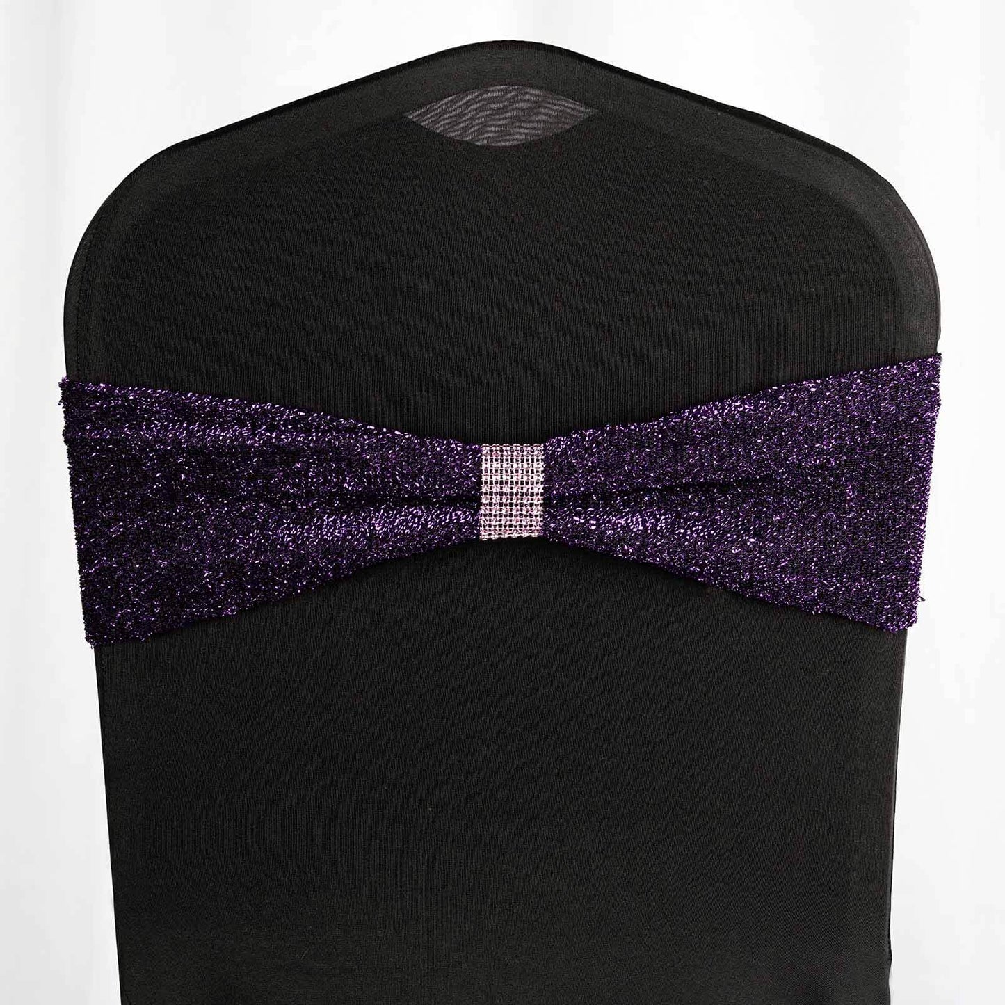 10 Pack Rhinestone Napkin Rings with Velcro Brooch Buckle Pink - Stylish Design for Chair Sashes