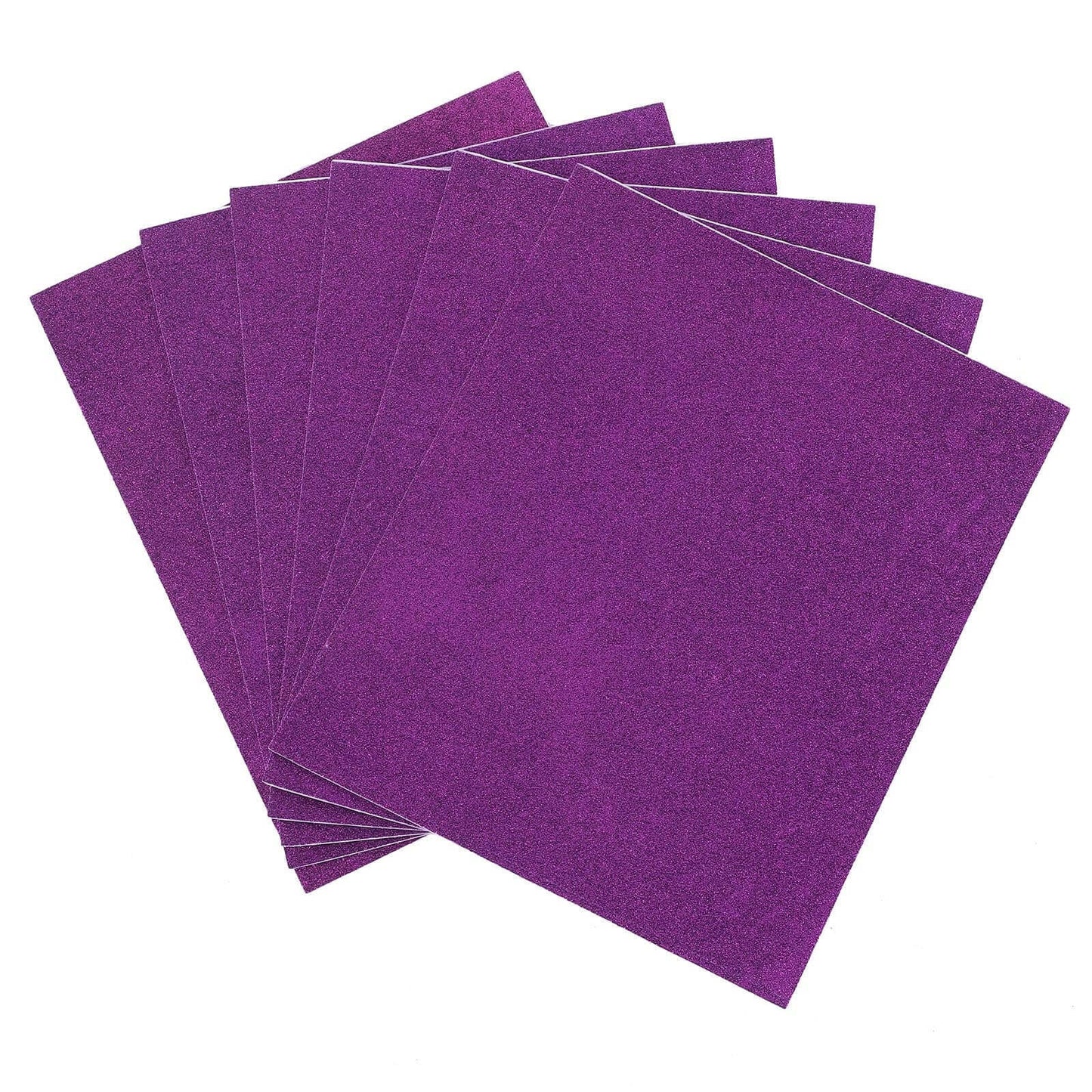 10 Pack Purple Self-Adhesive Glitter DIY Craft Foam Sheets - 12"x10"