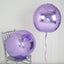 2 Pack 18" 4D Lavender Lilac Sphere Mylar Foil Helium or Air Balloons