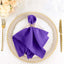 5 Pack Polyester 17"x17" Napkins Purple - Durable & Wrinkle Resistant Dinner Napkins