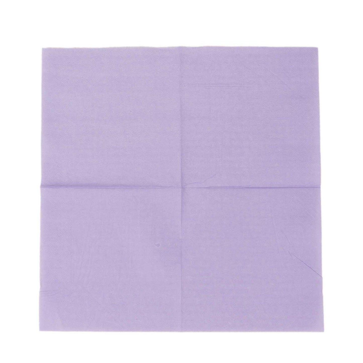 50-Pack Paper Beverage Napkins Lavender Lilac - 2 Ply Disposable Soft 18GSM Cocktail Napkins 5"x5"