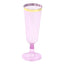 12-Pack Plastic Champagne Flutes Transparent Purple with Gold Rim - Stylish Disposable Cocktail Glasses for Parties 5oz 6"