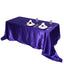 Satin Rectangular 90"x156" Tablecloth Purple - Seamless Table Cover