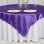 Satin 72"x72" Table Overlay Square Tablecloth Purple - Smooth Finish Table Cover