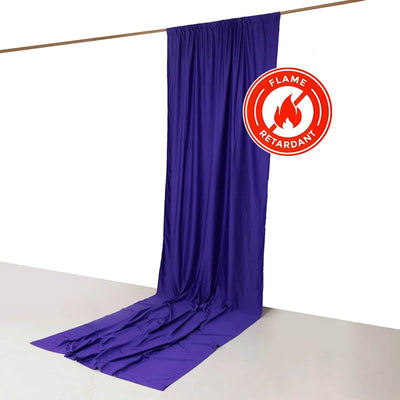 Purple Scuba Polyester Event Curtain Drapes Durable Flame Resistant Backdrop Event Panel Wrinkle Free with Rod Pockets