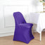 10 Pack Stretch Spandex Chair Covers Purple for Folding Chairs - Durable 160GSM Fitted Slipcovers