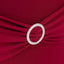 Stretch Spandex Chair Cover Burgundy for Folding Chairs - Secure Fit Slipcover with Silver Rhinestone Buckled Sash Band