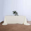 Polyester 90"x156" Rectangle Tablecloth Ivory - Rounded Corners and Seamless Table Cover