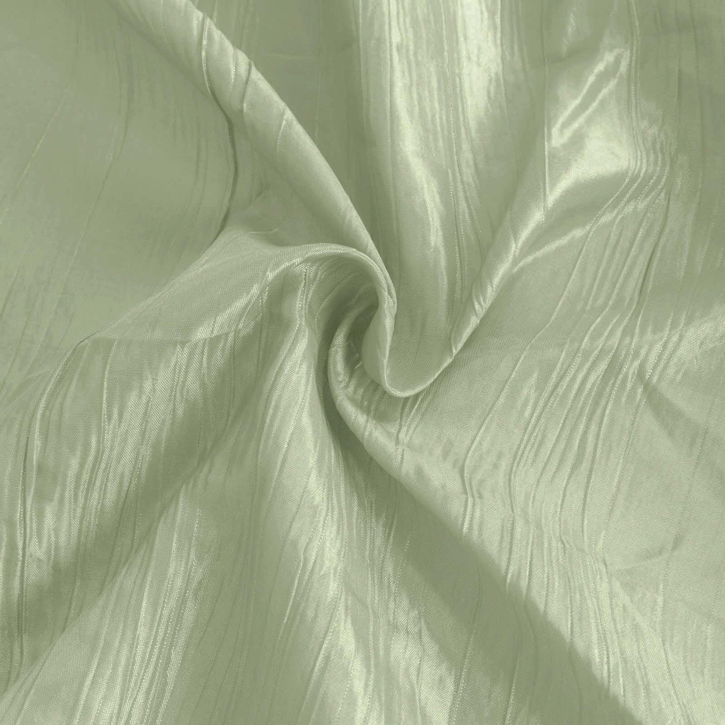 Taffeta 90"x132" Rectangle Tablecloth Sage Green - Seamless Accordion Crinkle Table Cover
