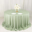 Scuba Round 132" Tablecloth Sage Green - Wrinkle Free & Stain Resistant Seamless Table Cover