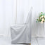 10 Pack Polyester Chair Cover for Banquet Chairs Silver - Stain-Resistant Reusable Slip-On Slipcover