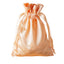 12 Pack 5"x7" Peach Satin Drawstring Wedding Party Favor Gift Bags