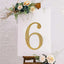 Decorative Rhinestone Number "6" Stickers, Glitter Adhesive Craft Numbers Gold DIY Sparkle Embellishments 8"