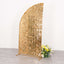 7ft Gold Double Sided Big Payette Sequin Chiara Wedding Arch Cover For Half Moon Backdrop Stand