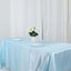 Satin Rectangular 90"x132" Tablecloth Light Blue - Seamless Table Cover