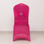Spandex Chair Cover with Silver Rhinestone Buckled Sash Band Fuchsia - Stretch Fitted Slipcover