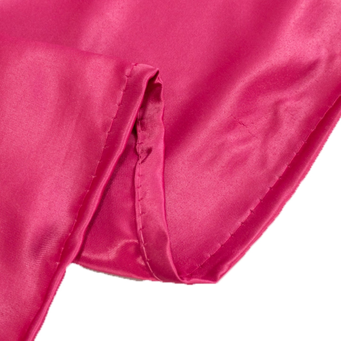 Lamour Satin 60"x102" Rectangle Tablecloth Fuchsia - Durable & Silky Soft Feel Table Cover