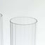 2-Pack Clear Ribbed Glass Hurricane Shades Open End Design - Stylish Candelabra Pillar Candle Holder Table Centerpiece 14"