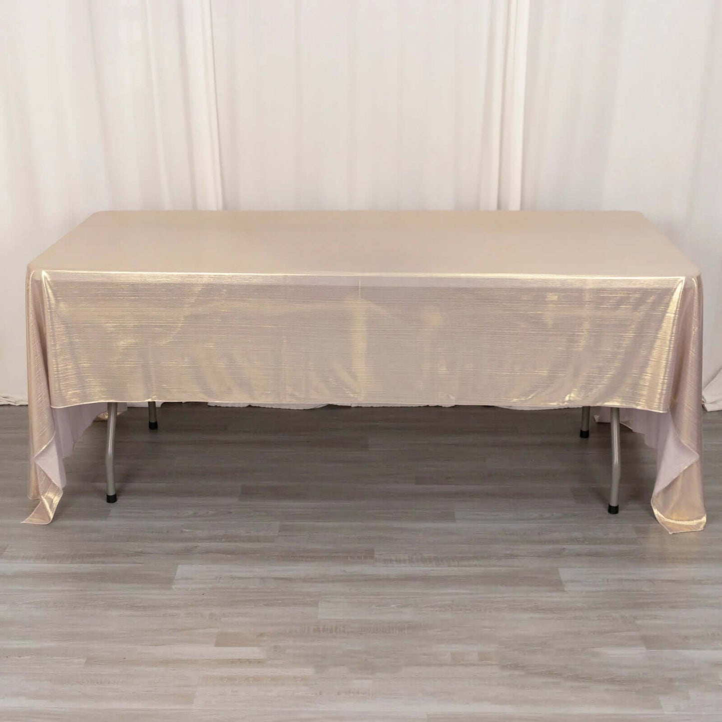 Sequin Dots Polyester 60"x126" Rectangle Tablecloth Shimmering Blush - Wrinkle Free & Sparkling Table Cover