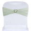 5 Pack Stretch Spandex Chair Sashes Sage Green - Fitted Finish Two Ply Heavy Duty Chair Bands 5"x12"