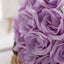 12" Lavender Lilac Artificial Velvet-Like Fabric Rose Flower Bouquet Bush