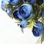 4 Pack 12" Artificial Navy Blue Ranunculus Silk Flower Bridal Bouquets, Faux Buttercup Floral Arrangement