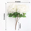 2 Bushes 17" White Artificial Silk Peony Flower Bouquets, Real Touch Peonies Spray
