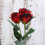 31" 24Pcs Red, Black Tip Long Stem Artificial Silk Roses Flowers