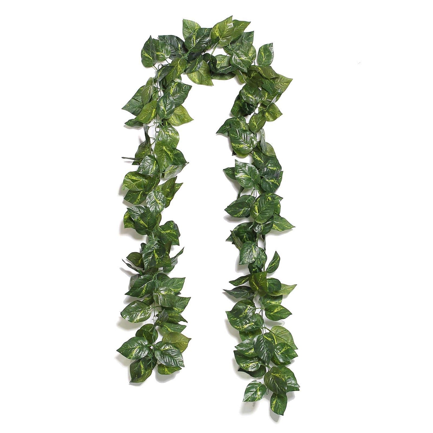 8ft Green UV Protected Artificial Silk Ivy Leaf Garland Vine, Outdoor Indoor