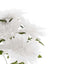 2 Bouquets 20" White Artificial Silk Dahlia Flower Spray Bushes