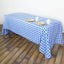 Polyester 60"x102" Rectangle Tablecloth White/Blue - Checkered Buffalo Plaid Table Cover