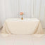 Scuba Rectangular 90"x132" Tablecloth Beige - Wrinkle Free, Stain Resistant & Seamless Table Cover