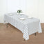 5-Pack Plastic Table Covers Black/White Grid Rectangle - Durable Checkered PVC Disposable Tablecloths 54"x108"