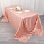 Satin Striped 90"x132" Rectangular Tablecloth Dusty Rose - Seamless Silky Smooth Table Cover