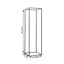 2-Pack Wedding Flower Stand Matte Black Metal Geometric Column Frame Rectangular - Versatile Floral Pedestal for Upscale Arrangements 48"