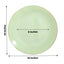 10-Pack Plastic 10" Round Dinner Plates in Sage Green with Gold Rim - Glossy Disposable Party Plates