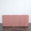 Fitted Polyester 72"x30" Rectangle Tablecloth Dusty Rose - Durable Table Cover