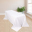 Scuba Rectangular 90"x132" Tablecloth White - Wrinkle Free, Stain Resistant & Seamless Table Cover for Weddings and Parties