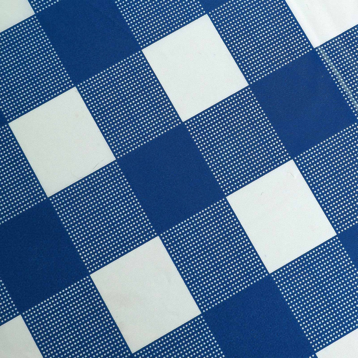 5-Pack Plastic Table Covers Navy Blue Checkered Rectangle - Durable PVC Disposable Covers for Events 54"x108"