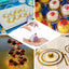 50-Pack Favor Containers Round Dome Design Gold and Clear - Plastic Party Boxes for Cupcakes and Sweets 3"