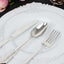 24 Pcs Plastic Silverware Set in Baroque Style Metallic Silver - Heavy Duty Disposable Knife, Fork, and Spoon Set