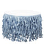 Taffeta 17ft Table Skirt Dusty Blue - Cascading Curly Willow Style Table Cover