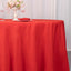 Premium Polyester 120" Round Tablecloth Red - Seamless 220GSM Wrinkle-Resistant Table Cover