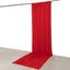 Red 4-Way Stretch Spandex Event Curtain Drapes, Wrinkle Free Backdrop Event Panel with Rod Pockets - 5ftx16ft