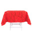 Polyester 54"x54" Square Tablecloth Red with Gold Foil Geometric Pattern - Wrinkle-Resistant & Durable Table Cover