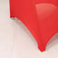 Spandex Chair Cover with Silver Rhinestone Buckled Sash Band Red - Stretch Fitted Slipcover