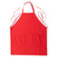 Red Premium Polyester Cooking Chef Apron with Adjustable Neck and Long Ties, Waterdrop Resistant 2 Pockets Unisex Kitchen Bib Apron